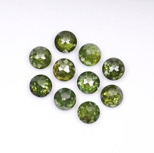 OM GEMS Diamante natural suelto de 3.3 MM, verde mejorado, talla rosa elegante, diamante Melee elegante para fabricación de joyas con certificado - Product Image 5