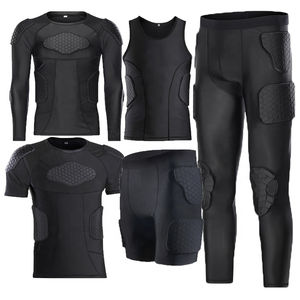 Ensemble de maillot rembourré de haute qualité avec short de compression rembourré pour homme, design de maillot sans manches, tenue anti-collision - Product Image 1