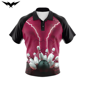 Nueva Llegada, Ropa Deportiva, Nombre Personalizado Impreso, Tela 100% Poliéster, Mejor Precio, Jersey de Bolos de Secado Rápido, Transpirable, Manga Corta - Product Image 3