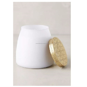 Metal Wax Container in Elegant Design <b>with</b> Gold Plated <b>Lid</b> Perfect for Home <b>Decor</b> and Gift Custom Packing - Product Image 1
