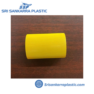 ลูกกลิ้งลำเลียงพลาสติก ABS สีเหลืองแบบมีร่อง ยี่ห้อ Sri Sankarra สำหรับงานฉีดขึ้นรูป  ลูกกลิ้งเปล่าสำหรับลำเลียงวัสดุ - Product Image 2
