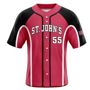 Maillot de baseball personnalisé pour homme, uniforme d'équipe boutonné, t-shirt de sport athlétique anti-humidité, fabricant OEM ODM par sublimation - Product Image 6
