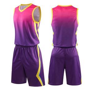 เสื้อบาสเก็ตบอลผ้าโพลีเอสเตอร์ป้องกันแบคทีเรีย100% ใหม่ชุดขนาดใหญ่พิเศษออกแบบชุดเครื่องแบบคุณเองสำหรับทีมบาสเก็ตบอล - Product Image 1