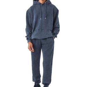 Survêtement streetwear délavé à l'acide pour homme, haute qualité, personnalisable, couleur unie, respirant, style hiver, pour homme 2026 - Product Image 2