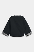 Kurta Salwar Kameez en coton noir brodé, longueur au sol, pour femmes, style traditionnel ample, tenue ethnique pour les fêtes, style Inde Pakistan