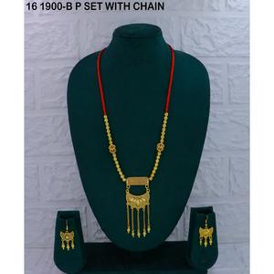 Exquisitos y Lujosos Conjuntos de Joyería de Moda para Bodas en el Medio Oriente, Estilo Dubái, de Aleación de Cobre con Baño de Oro, Collar y Pendientes para Mujer - Product Image 4