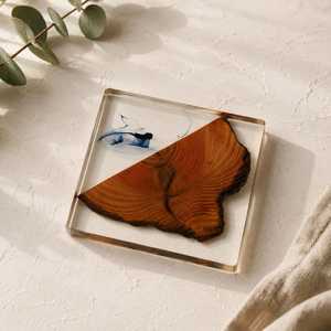 Luxury Handcrafted Acacia Wood & Epoxy Resin <b>Coaster</b> Set – Premium <b>Drink</b> <b>Coasters</b> for Coffee, Tea, Wine, Beer & Cocktails - Product Image 5