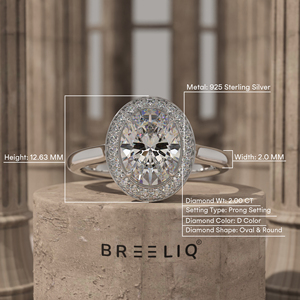 2CT Oval Halo Diamond Engagement Ring 14K Gold <b>Bridal</b> Ring Pave Setting Lab Grown Diamond Custom Jewelry Manufacturer - Product Image 2