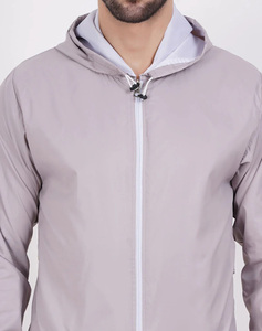 OEM Custom Men’s Lightweight High Quality Hooded Windbreaker Jacket – Waterproof, Breathable, Zip-Up Sports Outerwear Jacket - Product Image 2