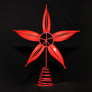 Nouvelles lumières décoratives pour le sommet du sapin de Noël, étoiles lumineuses, fournitures décoratives, art en fer métallique, style européen et américain - Product Image 2