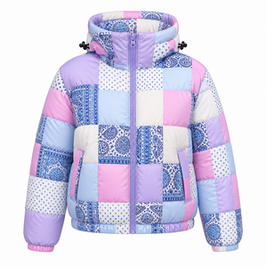 Custom Logo Winter New Textured Warm Long <b>Line</b> Puffer Quilted Latest Jacket Women Hooded <b>Coat</b> Waterproof Windproof Outerwear - Product Image 2
