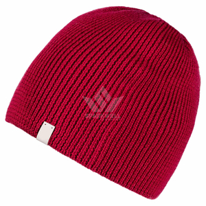 Gorro de Invierno Unisex de Acrílico Rojo, Gorro de Punto Informal de Color Sólido, Talla Adulto 56-58CM - Product Image 4