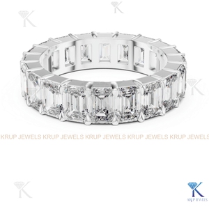 Anillo de Boda de Oro Sólido 14K 18K con Diamantes Cultivados en Laboratorio, Corte Redondo, CVD HPHT, Engaste de Puntas Compartidas, Venta al por Mayor, Fabricante - Product Image 4