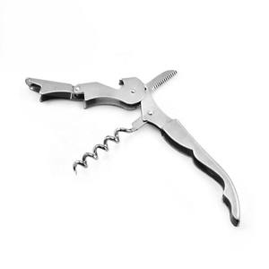 Ouvre-bouteille professionnel manuel à double charnière pour sommeliers, en acier inoxydable, avec coupe-capsule - Product Image 4