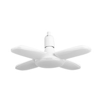 Ampoule LED pliable miniature d'usine, 3 feuilles, 4 feuilles, E26 E27 B22, lame de ventilateur, lumière LED