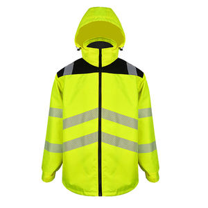 High Visibility <b>Work</b> <b>Waterproof</b> Reflective Jacket Breathable Men Safety Softshell Winter Jacket - Product Image 1
