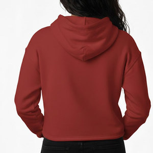 Sweat-shirt à capuche court pour femme, motif cerise Beautiful Disorder, en coton décontracté, à manches longues, pour l'automne - Product Image 5