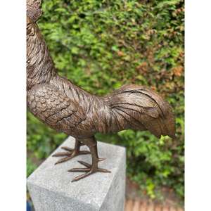 ราคาขายส่ง รูปปั้นไก่ทองสัมฤทธิ์สร้างสรรค์ ของตกแต่งฟาร์มและสวน - Product Image 3