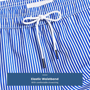 Mens Knitted Mid Waist Spandex Polyester Drawstring <b>String</b> Striped Shorts Quick-Dry Stretch Athletic Casual OEM Service - Product Image 6
