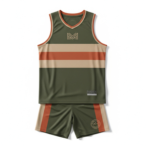 Ensemble d'uniformes de basketball de qualité supérieure, découpés au laser avec trous respirants, maillot de basketball personnalisé pour équipe universitaire, vêtements de basketball - Product Image 1