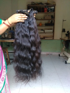 Extensions de cheveux humains vierges indiens Remy, couleur naturelle, ondulées, double trame, pointes épaisses, 4 oz, lot de sept, les plus vendues - Product Image 2