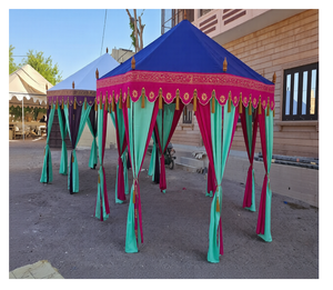 Carpa para Bodas al Aire Libre, Carpa Tipo Marquesina con Cortinas Decorativas, Carpa para Eventos y Fiestas con Estructura de Techo, Toldo para Jardín - Product Image 1