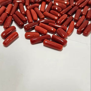 Coral Rojo Natural Italiano en Forma de Cápsula, Gema de Alta Calidad, Gema Suelta para Pendientes, Fabricación de Joyería de la India - Product Image 1