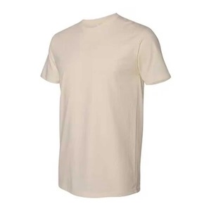 เสื้อยืดแขนสั้นผู้ชาย สีดำ ผ้าฝ้ายเจอร์ซีย์ ทรงปกติ คอกลม ลำลอง สีพื้น ผ้าถัก - Product Image 4