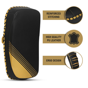 Protectores de Patadas Unisex de Cuero Vacuno para Entrenamiento de Boxeo, Taekwondo y Muay Thai - Almohadillas de Patadas y Protectores de Brazo Duraderos - Product Image 4