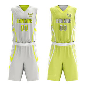 Uniforme de basket-ball réversible de haute performance, de couleur unie, de qualité supérieure, en tissu doux, nouveau style - Product Image 1