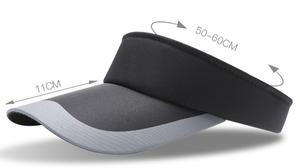 Casquette à visière rayée multicolore en gros, broderie personnalisée professionnelle, chapeau de sport 100% coton, protection UV, protection solaire - Product Image 3