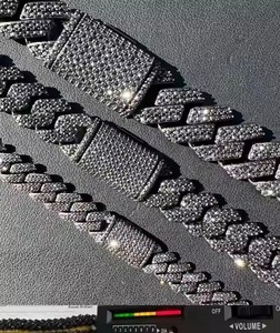 Nueva Cadena Cubana de Moissanita y Diamantes de Diseño Moderno, Bañada en Plata, Estilo Hip Hop, para Hombre, Collares de Moda, India - Product Image 2