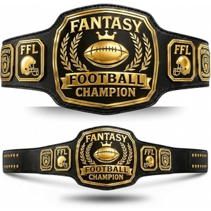 Professional Custom Championship Champion Belt for <b>Wrestling</b> Boxing MMA Premium Leather Gold Metal Plates Custom Logo Design - Product Image 1