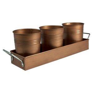 Nouvel Arrivage : Ensemble de Jardinières Classiques en Métal Thermolaqué avec Plateau pour Décoration Intérieure et Extérieure, Taille Personnalisable - Product Image 4