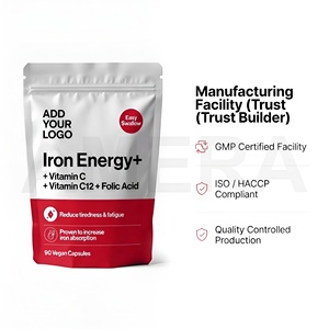 Suplemento de Hierro con Vitamina C, Vitamina B12 y Ácido Fólico en Cápsulas, Fabricante OEM, Marca Privada, Suplemento Dietético, Suministro al por Mayor - Product Image 4
