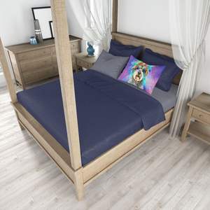 Schnauzer Hippie Dawg Funda De Almohada decorativa estándar Funda de cojín ligera súper suave de fácil cuidado - Product Image 4