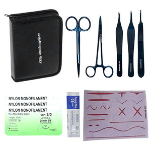 Kit de Sutura para Estudiantes de Medicina con Herramientas y Almohadilla, Kit de Instrumentos Médicos para Entrenamiento Quirúrgico, Kit Completo de Práctica de Sutura - Product Image 1