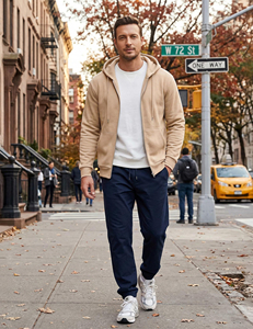 Top Selling Breathable men Zipper <b>Hoodies</b> Full Sleeves Street wear <b>Lightweight</b> Customized Logo Printing <b>Hoodies</b> - Product Image 6