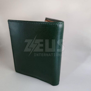 100% Genuine Leather Male With <b>Zip</b> Pocket Customized Logo Men <b>Wallet</b> Custom Made Leather Accessories - Product Image 3
