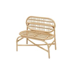 Le banc est fait de rotin Meubles pour enfants, armoires de rangement et paniers en naturel, créant un espace chaleureux et sûr - Product Image 1