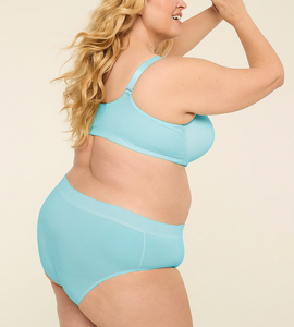 Nouvelle culotte taille moyenne unie pour femme, grande taille, effet ventre plat, confortable et élastique, style hipster - Product Image 1