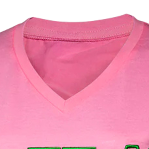 เสื้อยืดปักลาย AKA สีชมพู พรีเมียมคอตตอน คอวี แขนสั้น เนื้อผ้านุ่ม ระบายอากาศได้ดี เสื้อยืดแฟชั่นลำลองสำหรับผู้หญิง - Product Image 4