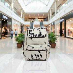 Fashion Cowhide Leather Hair On Backpack Travel Laptop Rucksack Vintage School Bag Handmade Durable LHBP-0031 - Product Image 4