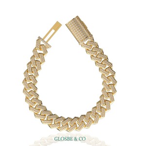 Bracelet cubain rond en moissanite synthétique Glosbe & Co pour homme, grande taille, style GRA, pour usage quotidien, vente en gros de bijoux du Vietnam - Product Image 5