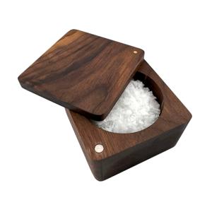 Elegante Salero de Madera con Tapa Magnética Oculta, Porta Especias Hecho a Mano, Contenedor de Sal de Madera Natural - Product Image 4