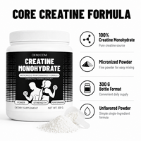 Fournisseur ODM de créatine monohydrate pour l'entraînement quotidien des adultes, amélioration des performances, poudre micronisée de nutrition sportive 300g