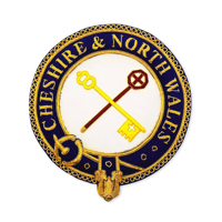 Manto con Insignia de la Cruz Roja de los Caballeros Templarios de West Lancashire para Regalia del Reino Unido OEM KT, Regalia Masónica Bordada en Lona