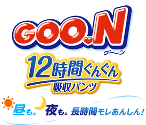 Couches jetables imprimées GOON du Japon, protection 3D contre les fuites, double couche anti-fuites latérales, tailles L XL XXL, absorption 12 heures - Product Image 2