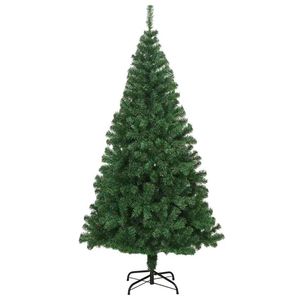 Árbol de Navidad Artificial Verde de 70.9 Pulgadas, PVC, Acero, Plástico, Luces Navideñas Festivas, Decoración - Product Image 6