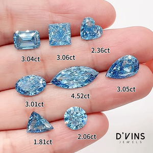 Diamant de laboratoire D'vins 3.13CT, vert bleu intense fantaisie, VS1, taille trèfle, certifié IGI, pour la fabrication de bijoux - Product Image 3